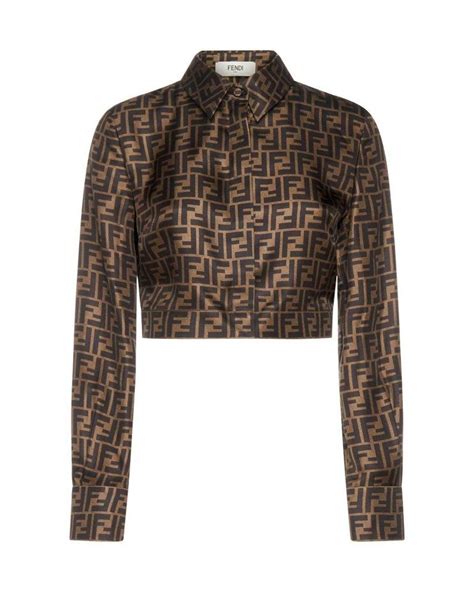 fendi monogram button shirt